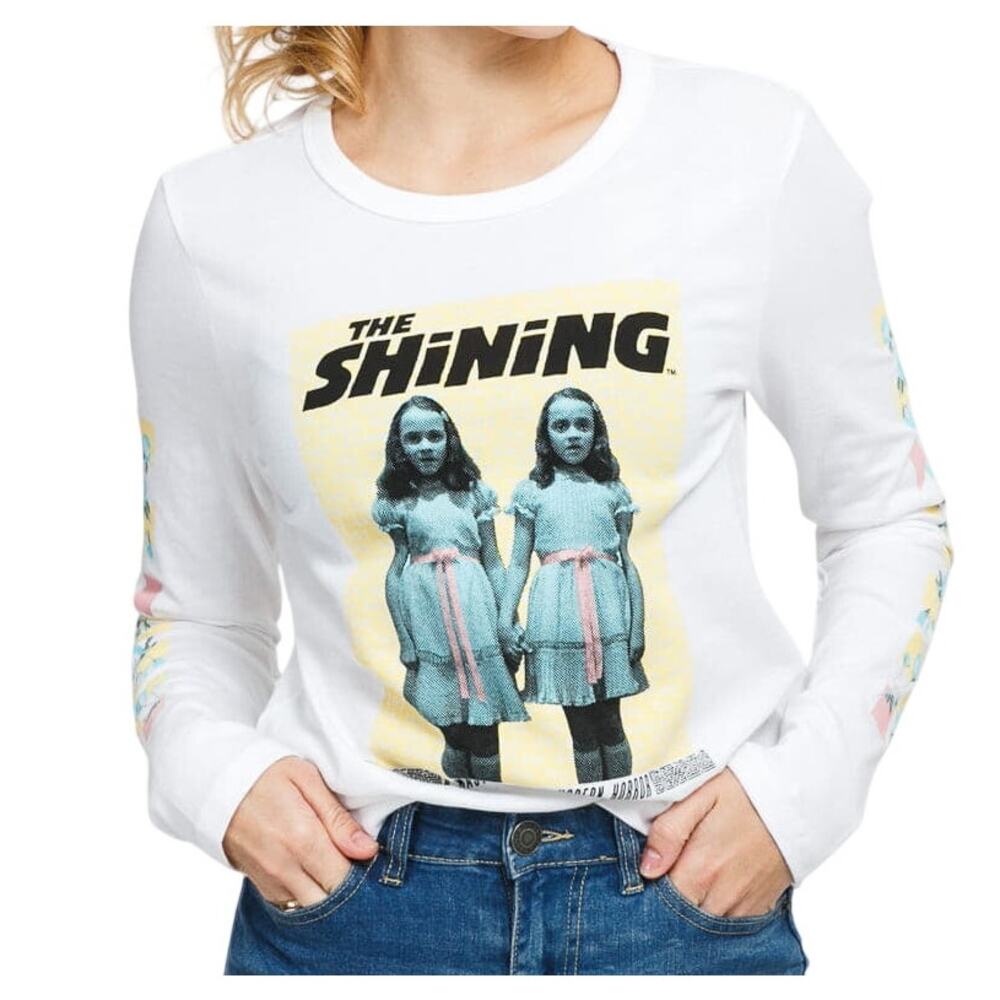 Vans x The Shining Long-Sleeved T-Shirt Terror Grady Twins Women Large White New